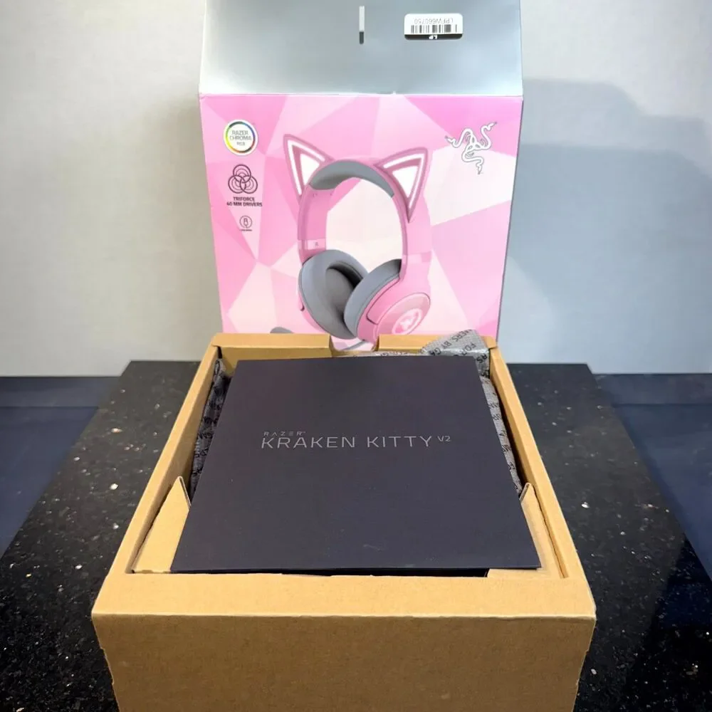 Razer‎ Kraken Kitty V2 Quartz Edition Wired Gaming Headset New